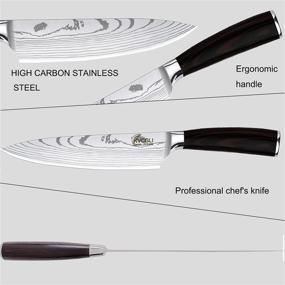 img 2 attached to Chef Knife Professional Stainless Pakkawood