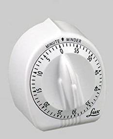 img 2 attached to Lux Mechanical Minute Minder Timer in White with Black Markings for 60 Minutes