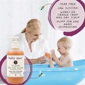 img 1 attached to 👶 Organic Baby Wash Kids Shampoo with Aloe, Chamomile & Honey - Soothes Eczema, Cradle Cap, Dry & Itchy Skin - Tear Free Formula - 8 oz.