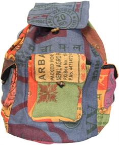 img 4 attached to 🎒 Authentic Lungta Recycled Jute Backpack Nepal - Sustainable Style for Explorers