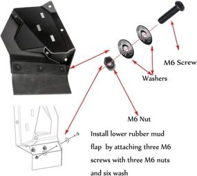 img 3 attached to 🛡️ Defend Your UTV Thoroughly with DEF 2879938 Front Mud Flap Lower Rubber Mud Kit - Perfect Replacement for Polaris RZR Models (2014-2019) - Protect Your Ride!