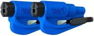 resqme, inc. 04.100.02 resqme the original keychain car escape tool, made in usa (blue) - pack of 2: safely escape your car in emergency situations logo