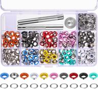 🔩 bememo 300-piece metal eyelets grommets kit for shoes, clothes, and crafts | 10 vibrant colors | 1/4 inch diameter logo