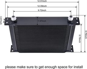 img 2 attached to 🔥 EVIL ENERGY 30 Row AN10-10AN Stacked Plate Oil Cooler: Universal Engine Transmission Aluminium Alloy Black - Ultimate Performance and Durability