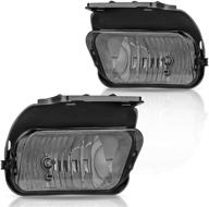 🚗 enhance visibility and style: autosaver88 smoke lens fog lights for 2003-2007 chevy silverado & 2002-2006 avalanche, no body cladding - oe style replacement with h10 bulbs logo