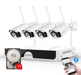 img 4 attached to 📸 Premium 8CH 2K Wireless Security Camera System Outdoor - Expandable, Audio, Night Vision, Motion Detection, Remote Access - Includes 1TB Hard Drive