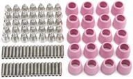 🔧 90-piece plasma cutter torch consumables kit with galvanized copper electrodes, nozzles, and ceramic cups logo