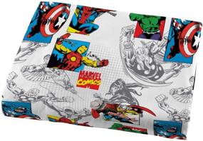 img 2 attached to 👾 Marvel Jay Franco Comics Full Sheet Set - Includes Captain America, Hulk, Iron Man, Spiderman, Thor - Fade Resistant Polyester Microfiber - Official Good Guys Blue Product