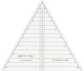 img 1 attached to 🪡 Efficiently Craft Quilts with the Quilt In A Day Equilateral Triangle Ruler, 8.5" Clear