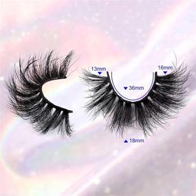 img 3 attached to 👀 Fluffy Wispy Mink Lashes - Dramatic False Eyelashes Pack of 4 Pairs, Handmade for Full Volume Faux Mink Cat Eye Look
