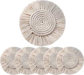 img 4 attached to 🏠 Exquisite Jullya Macrame Coasters: Elevate Your Bohemian Housewarming Experience