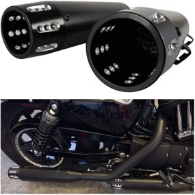 img 4 attached to 🔊 Handmo 3.0'' Slip-on выхлоп для моделей Sportster 2014-2021: Улучшите свой Harley Sportster с рычащим звуком