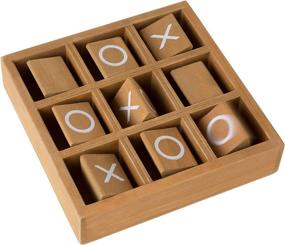 img 2 attached to 🎮 Portable Fun: Tic Tac Toe Wooden Travel Spinning Pieces for On-the-Go Gaming