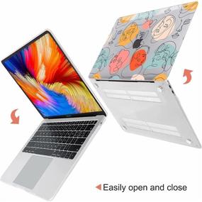 img 1 attached to 🖥️ Fancity MacBook Air 13 Inch Case 2021 2020 2019 2018 with Touch ID, A2337 M1 A2179 A1932 - Protective Cover + Keyboard Protector + Screen Guard for 2018-2021 Mac Air 13.3, Art Face