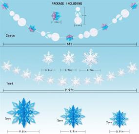 img 3 attached to 🎉 Распродажа: Праздничные 3D подвесные снежинки для Рождества - Гирлянда Зимней Сказки | Домашний праздничный декор, Набор для замороженной вечеринки дня рождения (Синий и Белый)