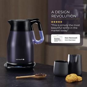 img 1 attached to 🔥 Premium Designer Electric Water Kettle: Temperature Control, Thermal Insulation, Vaccum-Insulated Double Stainless Steel, Cool Touch, 8-hour Temperature Maintenance, BPA-FREE, Fast Boiling Heater, 1.7 liters