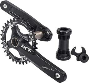 img 4 attached to US Stock¡¿104 BCD 32T-38T Mountain Bike Crankset: Aluminum 🚲 Alloy MTB Crank Set with Round/Oval Chainring - Shimano/FSA Gaint Compatible