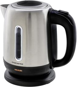 img 4 attached to Ovente 1.2L Stainless Steel Electric Kettle with One-Press Open Lid, 1100W Portable Tea Maker – Fast Heating, Auto Shut-Off, Boil-Dry Protection (Silver KS22S)