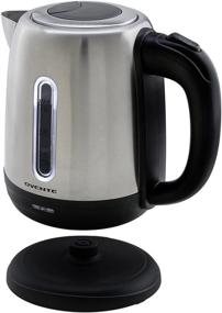 img 1 attached to Ovente 1.2L Stainless Steel Electric Kettle with One-Press Open Lid, 1100W Portable Tea Maker – Fast Heating, Auto Shut-Off, Boil-Dry Protection (Silver KS22S)