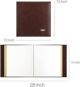 img 3 attached to 📸 Magicfly Self-Adhesive Photo Album: Hand-Crafted Leather Cover, Easy-to-Stick Leather Photos Album | 12.5 x 10.7 Inch | DIY Albums for Various Photo Sizes | 30 Sheet, 60 Pages | Brown