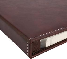 img 2 attached to 📸 Magicfly Self-Adhesive Photo Album: Hand-Crafted Leather Cover, Easy-to-Stick Leather Photos Album | 12.5 x 10.7 Inch | DIY Albums for Various Photo Sizes | 30 Sheet, 60 Pages | Brown