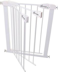 img 3 attached to Dreambaby Boston Magnetic Auto Close Security Gate, White, Adjustable Width 24.5-26.5 inches