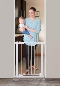 img 1 attached to Dreambaby Boston Magnetic Auto Close Security Gate, White, Adjustable Width 24.5-26.5 inches