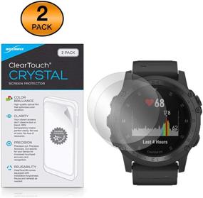 img 4 attached to 🛡️ Крайняя защита для Garmin Tactix Charlie: Защитная пленка BoxWave ClearTouch Crystal (2 шт.)