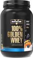 🏋️ maxler 100% golden whey protein: premium 24g protein powder - pre, post & intra workout - fast-absorbing blend of whey hydrolysate, isolate & concentrate - blueberry muffin flavor - 2 lbs logo