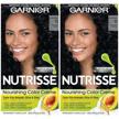 💇 garnier nutrisse nourishing creme hair color, 11 blackest black - pack of 2 logo