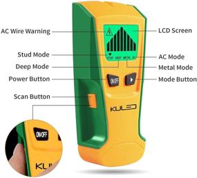 img 1 attached to 🔎 Kuled M79 3-in-1 Multi-Function Stud Sensor Detector with LCD Display and Sound Warning - Wall Scanner for AC Live Wire, Wood, Metal - Deep Scanning