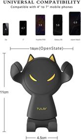 img 1 attached to 🚗 Cute Cartoons Car Phone Mount - Universal Holder for Car - Silicone Material - Dashboard/Windshield Mount - Anti-Shake - Compatible with iPhone 12 XS Max XR & More (Black)