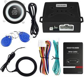 img 4 attached to 🚗 Лёгкая охранная система EasyGuard EC004 с умным RFID для автомобилей с кнопкой запуска двигателя и безключевым доступом - совместима с большинством автомобилей DC12V.