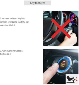 img 1 attached to 🚗 Лёгкая охранная система EasyGuard EC004 с умным RFID для автомобилей с кнопкой запуска двигателя и безключевым доступом - совместима с большинством автомобилей DC12V.