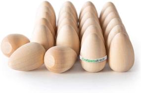 img 4 attached to 25-Pack of Flat Bottom Wooden Wren Eggs - Ideal for Easter 🥚 Egg Hunts, Decorations, and Crafting - Unfinished Wood Eggs, 7/8 inch Size - CraftpartsDirect.com