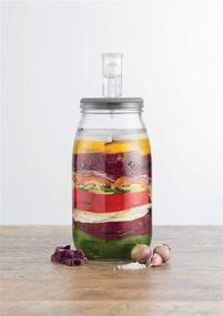 img 3 attached to 🌱 6-Piece Kilner Fermentation Set with 3-Liter Glass Jar, Silicone Lid, Airlock and Bung, Ceramic Stones, and Recipe Booklet for Home Fermenting and Pickling