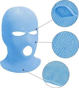 img 2 attached to Pieces 3 Hole Knitted Balaclava Thermal Outdoor Recreation for Hiking & Outdoor Recreation Clothing