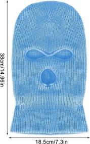 img 3 attached to Pieces 3 Hole Knitted Balaclava Thermal Outdoor Recreation for Hiking & Outdoor Recreation Clothing