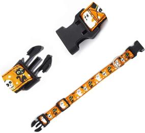 img 2 attached to 👻 ZIFEIPET Halloween Dog Collar - Adjustable & Durable Collar with Ghost Pattern - Halloween Accessories for Small, Medium, and Large Dogs