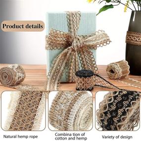 img 2 attached to 🎀 31-Yard Burlap Ribbon: 14 Rolls of Lace Craft Ribbon for DIY Wrapping, Craft Parties, Holidays, and Rustic Wedding Decorations