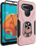 oleaders for lg k51 case with tempered glass screen protector cell phones & accessories and cases, holsters & clips logo