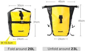 img 3 attached to 🚲 Waterproof Rhinowalk Bike Pannier Backpack Rack Saddle Bag - Laptop Shoulder Bag Pannier Rack Bicycle Bag