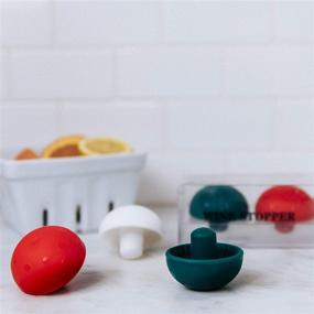 img 2 attached to 🍾 Assorted Color Wine Caps and Bottle Stoppers - Set of 3 Reusable Silicone Cork Replacements, Washable and Food-Safe