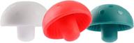 🍾 assorted color wine caps and bottle stoppers - set of 3 reusable silicone cork replacements, washable and food-safe логотип