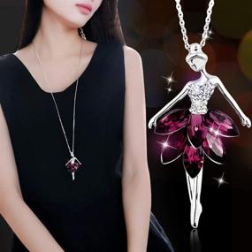 img 2 attached to 🩰 Elegant Ballet Dancer Pendant Necklace: Charming Ballerina Necklace for Girls and Women