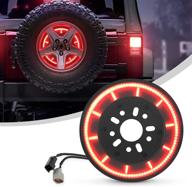 джип вранглер 2007-2017 jk jku светильник тормозного света запасного колеса plug & play led ring wheel light - совместим с задним тормозным светом логотип