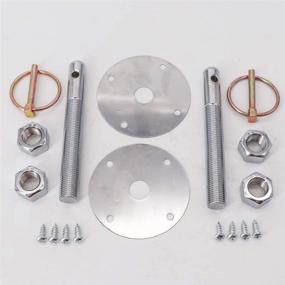 img 3 attached to Enhance Your Race Performance with Kipa Stainless Hood Pin Set: Chrome Hardware for Chevy Ford Mopar Drag Racing Race - Durable and Reliable #4056