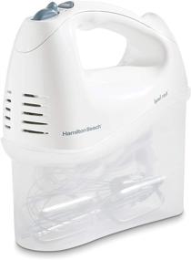 img 4 attached to 🌀 Hamilton Beach 6-Speed Hand Mixer with Beaters, Whisk, and Snap-On Storage Case - White