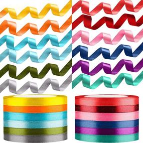 img 4 attached to 🎁 Tomorotec Silk Satin Rolls: 12 Color 300 Yard Total Satin Ribbon for Gift Package Wrapping, Bows, Crafts, Gifts, Party, Wedding