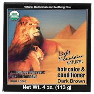 light mountain natural hair color & conditioner, dark brown, 4 oz 🌈 (113 g) (pack of 3): vibrant shades for lasting color & nourished hair logo
